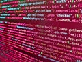 Css3 code on a colorful background. New technology revolution. Developer working on software codes in office. Web abstract