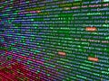 Css3 code on a colorful background. Programmer working in a software develop company office. Programming code abstract screen of Royalty Free Stock Photo