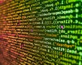 Css3 code on a colorful background. Programming code abstract background screen of software. Data encryption security code on a Royalty Free Stock Photo