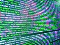 Css3 code on a colorful background. Software technology background showing programming source code on computer screen. Big data