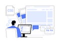 CSS code isolated cartoon vector illustrations. Royalty Free Stock Photo