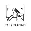 css coding icon. Element of web development signs with name for mobile concept and web apps. Detailed css coding icon can be used Royalty Free Stock Photo