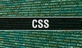 CSS concept with Random Parts of Program Code. CSS with Programming code abstract technology background of software developer and Royalty Free Stock Photo