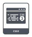 css3 icon in trendy design style. css3 icon isolated on white background. css3 vector icon simple and modern flat symbol for web