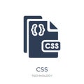 CSS icon. Trendy flat vector CSS icon on white background from T Royalty Free Stock Photo