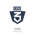 CSS3 icon. Trendy flat vector CSS3 icon on white background from