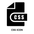 Css icon vector isolated on white background, logo concept of Cs Royalty Free Stock Photo