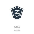 Css3 icon vector. Trendy flat css3 icon from technology collection isolated on white background. Vector illustration can be used