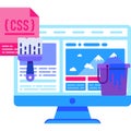 Css maintenance icon flat vector software develop Royalty Free Stock Photo