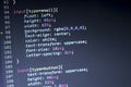 CSS stylesheet code. Computer programming source code abstract screen of web developer. Digital technology modern background. Shal