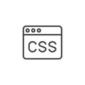 Css, Website development line icon Royalty Free Stock Photo