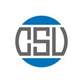 CSU letter logo design on white background. CSU creative initials circle logo concept. Royalty Free Stock Photo