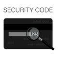 Back side of the credit card with CVV security code Royalty Free Stock Photo