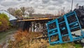 CSX train derailment in Washington CH Royalty Free Stock Photo