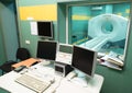 CT (computed tomography) scanner in an oncology hospital