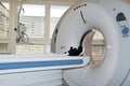 CT machine in the hospital room and windows