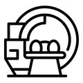 CT medical scan icon, outline style