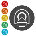 CT scan icon, CT scanner Royalty Free Stock Photo