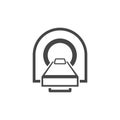 CT scan icon, CT scanner Royalty Free Stock Photo