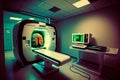 CT scanner room in modern hospital. Medical equipment. Generative AI Royalty Free Stock Photo