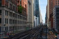 CTA L Tracks in Downtown Chicago Royalty Free Stock Photo