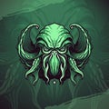 Cthulhu Mascot Logo: Modern Illustration for Esport and Sports Teams - Gaming Design Vector for Badges, Emblems