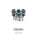 Cthulhu vector icon on white background. Flat vector cthulhu icon symbol sign from modern fairy tale collection for mobile concept