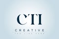 CTI abstract letter logo Royalty Free Stock Photo
