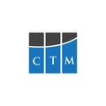 CTM letter logo design on BLACK background. CTM creative initials letter logo concept. CTM letter design.CTM letter logo design on Royalty Free Stock Photo