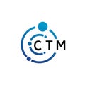 CTM letter logo design on white background. CTM creative initials letter logo concept. CTM letter design Royalty Free Stock Photo