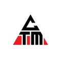 CTM triangle letter logo design with triangle shape. CTM triangle logo design monogram. CTM triangle vector logo template with red Royalty Free Stock Photo