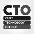 CTO - Chief Technology Officer acronym concept