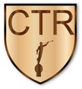 CTR Wooden Shield Royalty Free Stock Photo