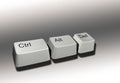 Ctrl Alt Del Combo keyboard Keys with a soft background Royalty Free Stock Photo