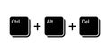 Ctrl Alt Del key icon