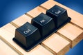 Ctrl, Alt, Del keys Royalty Free Stock Photo