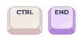 Ctrl End computer keyboard shortcut Royalty Free Stock Photo