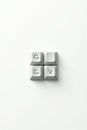 Ctrl V Paste Shortcut Keyboard Keys on White Background Royalty Free Stock Photo