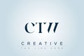 CTW abstract letter logo Royalty Free Stock Photo