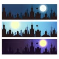 Ctyscape backgrounds. Vector banners