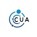 CUA letter logo design on white background. CUA creative initials letter logo concept. CUA letter design