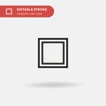 Cuadrature Simple vector icon. Illustration symbol design template for web mobile UI element. Perfect color modern pictogram on