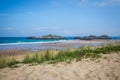 Cuarezo beach in Noja. Santander. Cantabria. Spain. Europe. Royalty Free Stock Photo