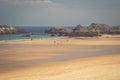 Cuarezo beach in Noja. Santander. Cantabria. Spain. Europe. Royalty Free Stock Photo