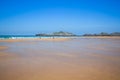 Cuarezo beach in Noja. Santander. Cantabria. Spain. Europe. Royalty Free Stock Photo