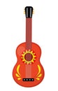 Cuatro Guitar Icon, Flat Style. Mexican Musical Instrument. Isolated On White Background. Vector Illustration, Clip-art.