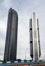 Cuatro Torres Business Area (CTBA) building skyscrapers, in Madrid, Spain