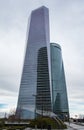 Cuatro Torres Business Area (CTBA) building skyscrapers, in Madrid, Spain