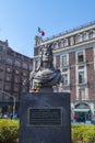 Cuauhtemoc statue in Mexico City, Mexico