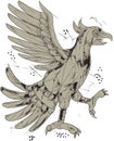 Cuauhtli Glifo Eagle Symbol Low Polygon